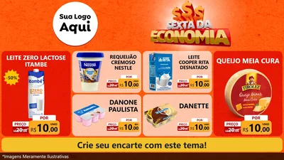 Modelo de TV para TV Horizontal com o tema Sexta da Economia para Frios e Laticínios