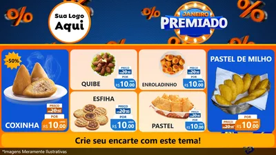 Modelo de TV para TV Horizontal com o tema Janeiro Premiado para Salgadaria
