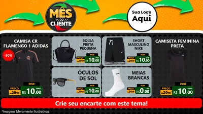 Modelo de TV para TV Horizontal com o tema Mês do Cliente para Roupas e acessórios