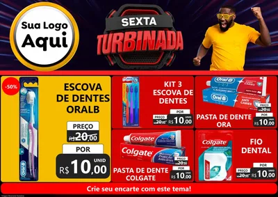 Modelo de Encarte para Encarte A4 Horizontal com o tema Sexta Turbinada para Higiene Pessoal