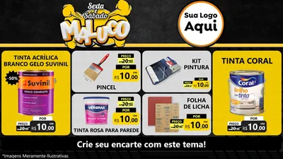 Modelo de TV para TV Horizontal com o tema Sexta e Sábado Maluco para Tintas e Ferramentas