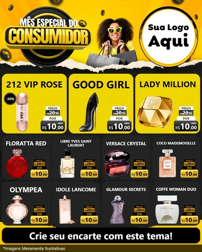 Modelo de Rede Social para Feed Instagram com o tema Mês Especial do Consumidor para Perfumes