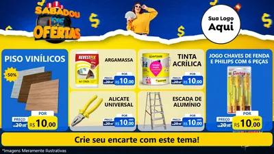 Modelo de TV para TV Horizontal com o tema Sabadou de Ofertas para Material para Construção