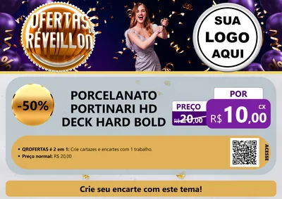 Modelo de Cartaz para Cartaz A4 Horizontal com o tema Ofertas de Réveillon para Pisos e revestimentos