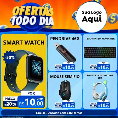 Modelo de Rede Social para Feed Facebook com o tema Ofertas Todo Dia para Informática