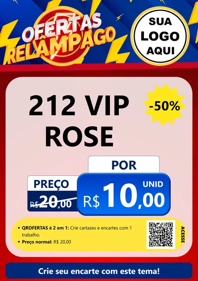 Modelo de Cartaz para Cartaz A4 Vertical com o tema Ofertas Relâmpago para Perfumes