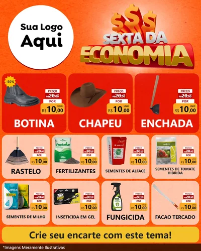 Modelo de Rede Social para Feed Instagram com o tema Sexta da Economia para Agropecuária