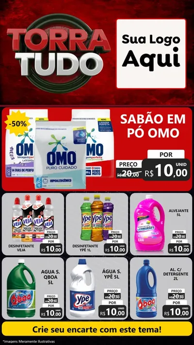 Modelo de Rede Social para Stories com o tema Torra Tudo para Produtos de Limpeza