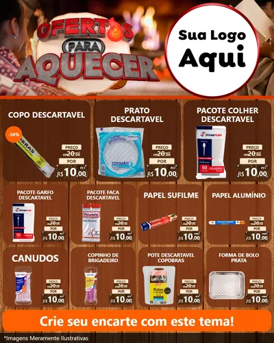 Modelo de Rede Social para Feed Instagram com o tema Ofertas Para Aquecer para Embalagens