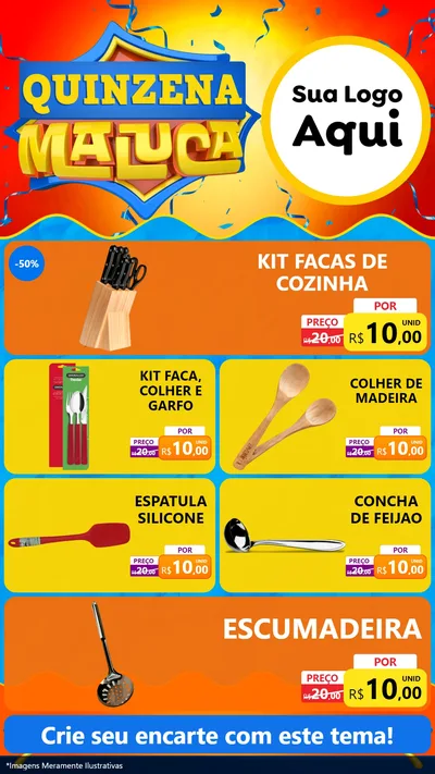 Modelo de TV para TV Vertical com o tema Quinzena Maluca para Utilidades Domésticas