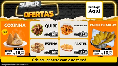 Modelo de TV para TV Horizontal com o tema Super Ofertas para Salgadaria