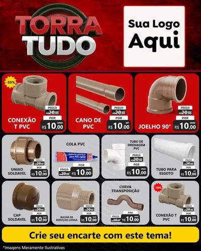 Modelo de Rede Social para Feed Instagram com o tema Torra Tudo para Tubos e conexões