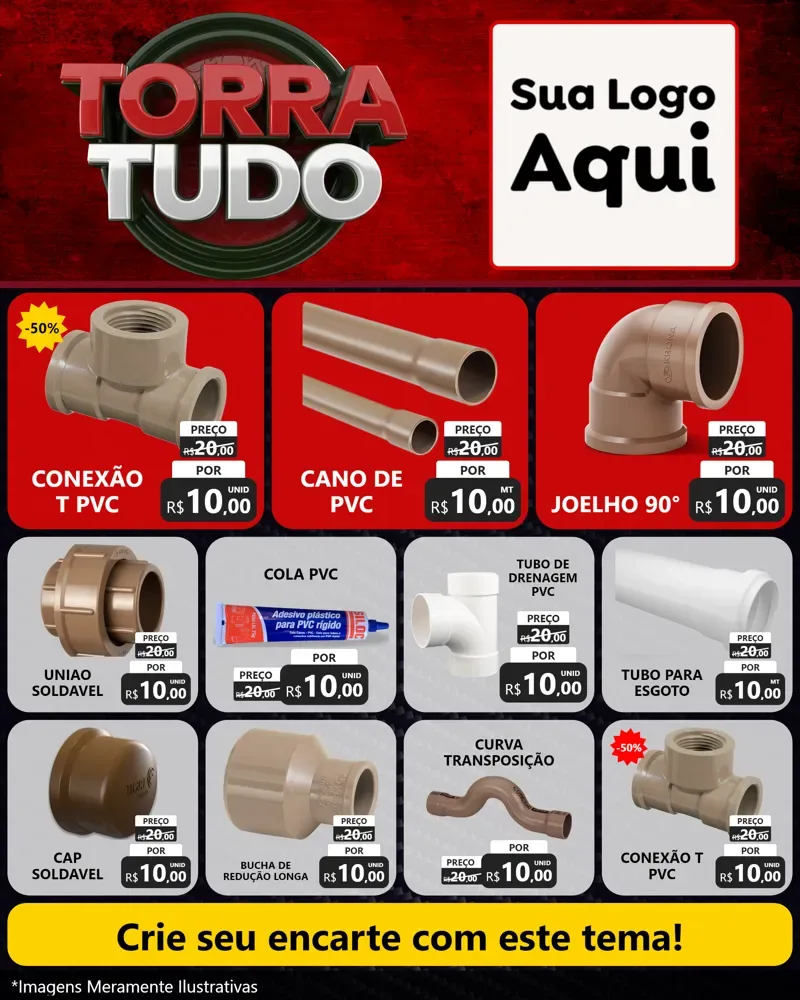 Modelo de Rede Social para Feed Instagram com o tema Torra Tudo para Tubos e conexões