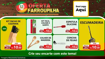 Modelo de TV para TV Horizontal com o tema Oferta Farroupilha para Utilidades Domésticas