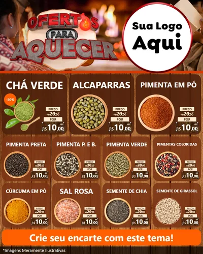 Modelo de Rede Social para Feed Instagram com o tema Ofertas Para Aquecer para Produtos Naturais
