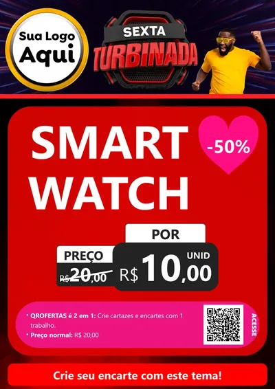 Modelo de Cartaz para Cartaz A4 Vertical com o tema Sexta Turbinada para Informática