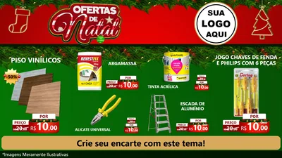 Modelo de TV para TV Horizontal com o tema Ofertas de Natal para Material para Construção