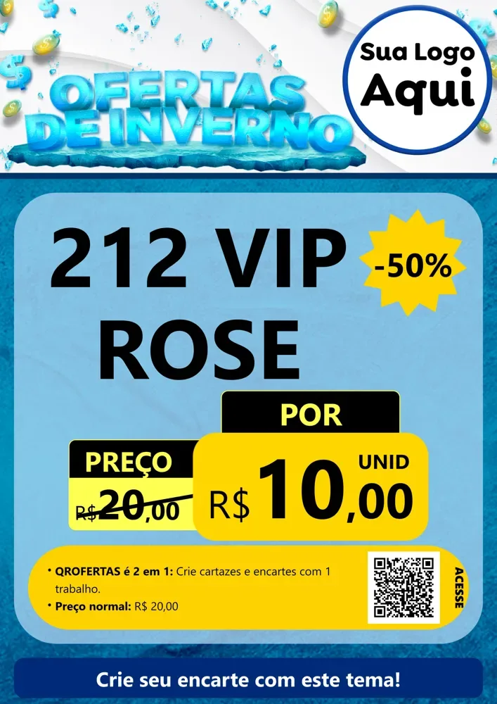 Modelo de Cartaz para Cartaz A4 Vertical com o tema Ofertas de Inverno para Perfumes