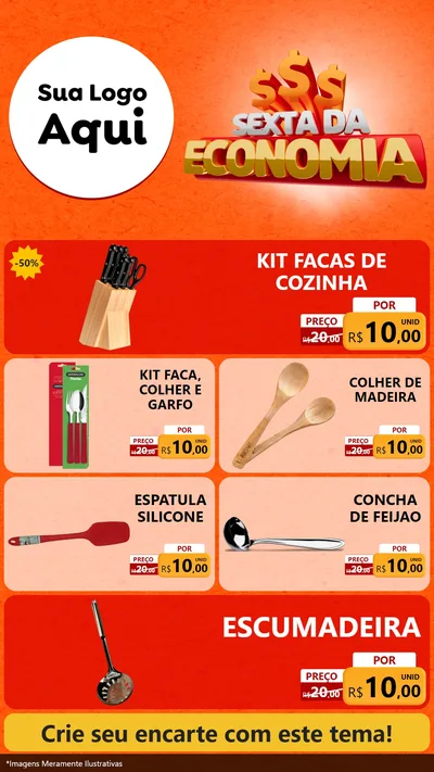 Modelo de TV para TV Vertical com o tema Sexta da Economia para Utilidades Domésticas
