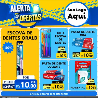 Modelo de Rede Social para Feed Facebook com o tema Alerta de Ofertas para Higiene Pessoal