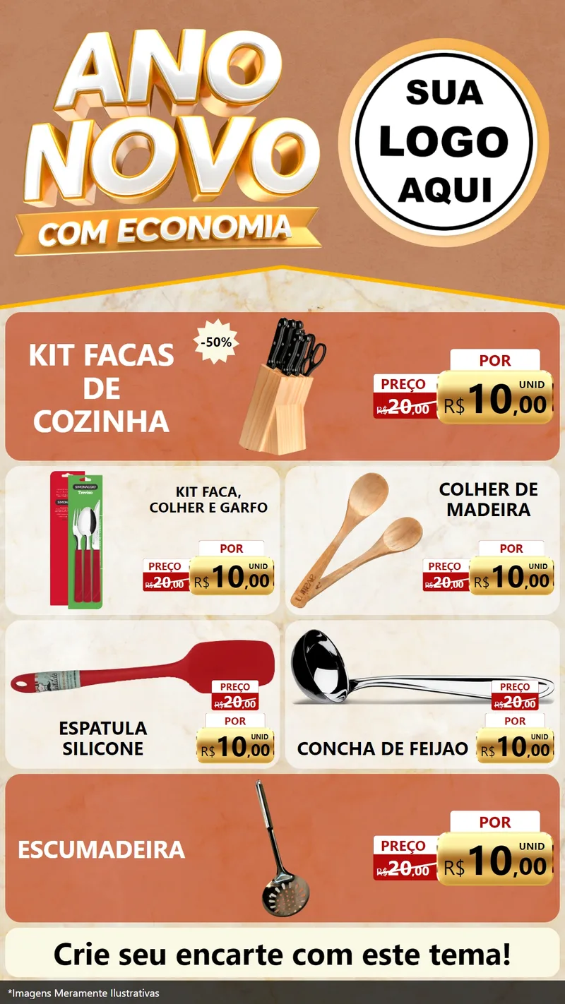 Modelo de TV para TV Vertical com o tema Ano Novo Com Economia para Utilidades Domésticas