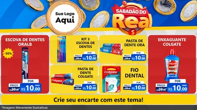 Modelo de TV para TV Horizontal com o tema Sabadão do Real para Higiene Pessoal