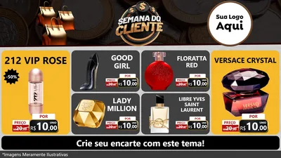 Modelo de TV para TV Horizontal com o tema Semana do Cliente para Perfumes