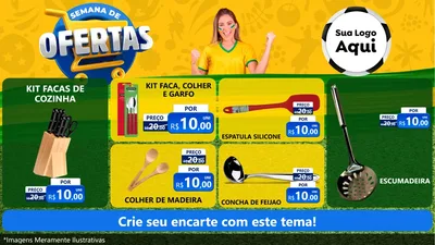 Modelo de TV para TV Horizontal com o tema Semana de Ofertas - Copa para Utilidades Domésticas