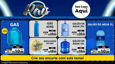Modelo de TV para TV Horizontal com o tema Sorteio Dia Dos Pais para Água e gás