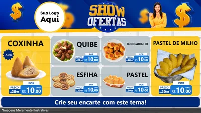 Modelo de TV para TV Horizontal com o tema Show de Ofertas para Salgadaria