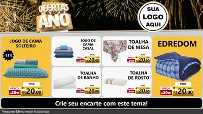 Modelo de TV para TV Horizontal com o tema Ofertas de Fim de Ano para Cama, Mesa e Banho