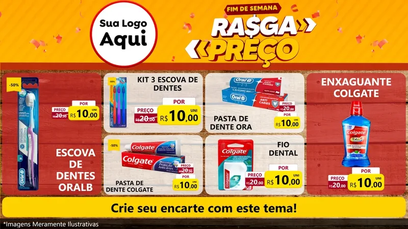 Modelo de TV para TV Horizontal com o tema Fim de Semana Rasga Preços para Higiene Pessoal