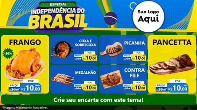 Modelo de TV para TV Horizontal com o tema Especial Independência do Brasil para Assados