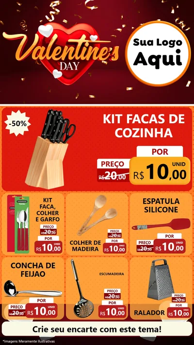 Modelo de Rede Social para Stories com o tema Valentine's Day para Utilidades Domésticas