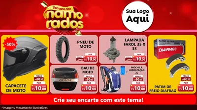 Modelo de TV para TV Horizontal com o tema Semana dos namorados para Moto peças
