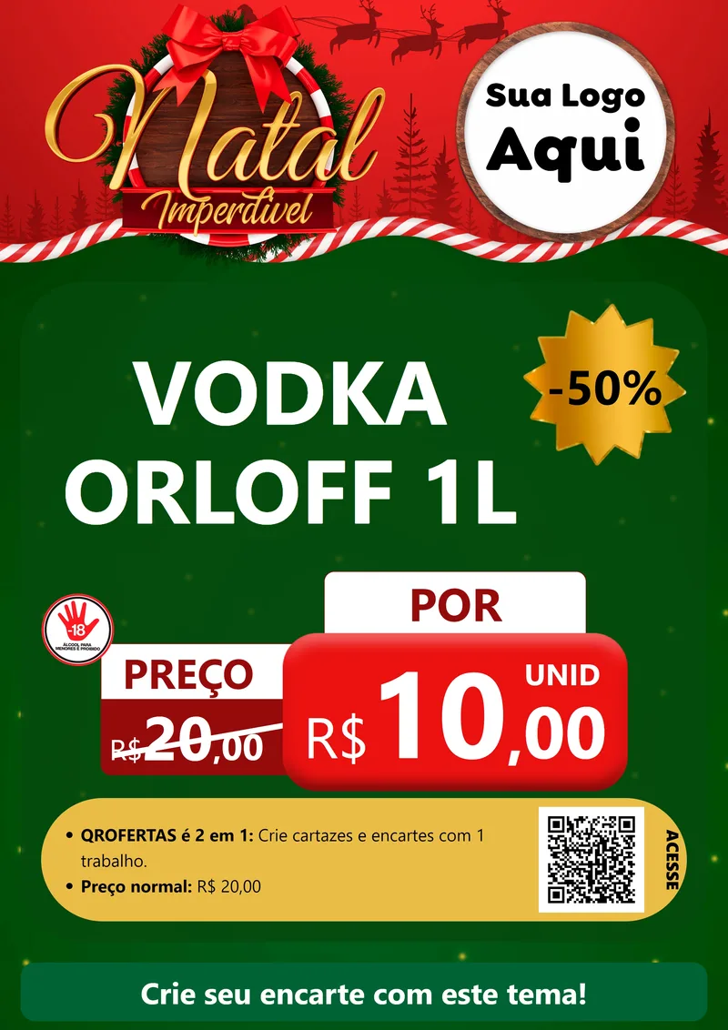 Modelo de Cartaz para Cartaz A4 Vertical com o tema Natal Imperdível para Distribuidora de bebidas