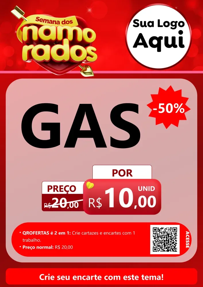 Modelo de Cartaz para Cartaz A4 Vertical com o tema Semana dos namorados para Água e gás