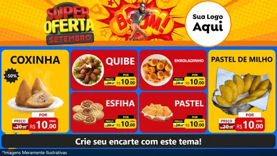 Modelo de TV para TV Horizontal com o tema Super Oferta Setembro para Salgadaria
