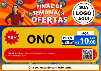 Modelo de Cartaz para Cartaz A4 Horizontal com o tema Final de Semana de Ofertas para Óticas