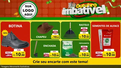 Modelo de TV para TV Horizontal com o tema Outubro Imbatível para Agropecuária