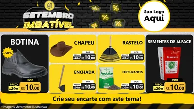 Modelo de TV para TV Horizontal com o tema Setembro Imbatível para Agropecuária