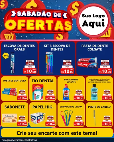Modelo de Rede Social para Feed Instagram com o tema Sabadão de Ofertas para Higiene Pessoal