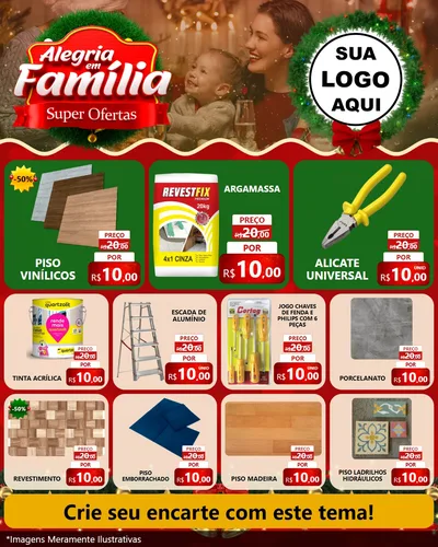 Modelo de Rede Social para Feed Instagram com o tema Alegria Em Família - Super Ofertas para Material para Construção
