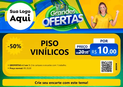 Modelo de Cartaz para Cartaz A4 Horizontal com o tema Grandes Ofertas para Material para Construção