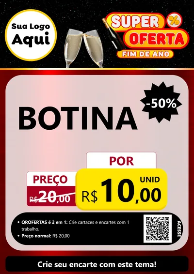 Modelo de Cartaz para Cartaz A4 Vertical com o tema Super Oferta Fim de Ano para Agropecuária
