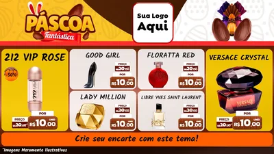 Modelo de TV para TV Horizontal com o tema Páscoa Fantástica para Perfumes