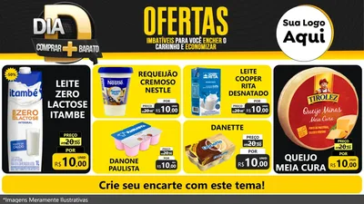Modelo de TV para TV Horizontal com o tema Dia D Mais Economia para Frios e Laticínios