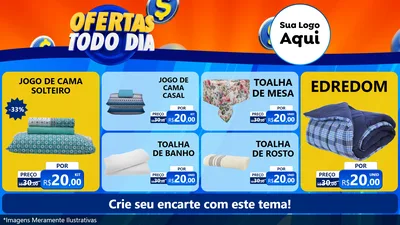 Modelo de TV para TV Horizontal com o tema Ofertas Todo Dia para Cama, Mesa e Banho