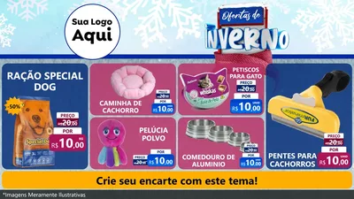 Modelo de TV para TV Horizontal com o tema Ofertas de Inverno para Pet Shop