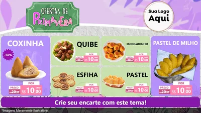 Modelo de TV para TV Horizontal com o tema Ofertas de Primavera para Salgadaria